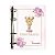 Fichário Personalizado Fisioterapia Dourado e Rosa Floral - Imagem 1