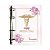 Fichário Personalizado Medicina Dourado e Rosa Floral - Imagem 1