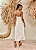 Vestido Midi Fit And Flare Cintura Baixa Em Linho - Imagem 4