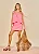 Vestido Curto Em Linho Com Bordado Manual - Imagem 1