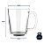 Caneca Xícara Vidro 300ml Camellia - Imagem 3
