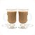 Jogo 2 Canecas Taça Xícara De Cappuccino Café Chocolate 250ml Vidro - Imagem 1