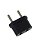 Adaptador de tomada chato p/ pino redondo - Imagem 1
