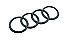 Emblema Tampa Traseira Logo Argolas Audi A4 A6 Q3 Q5 Q7 - Imagem 5