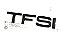 Emblema TFSI / FSI Audi Original Preto - Imagem 1
