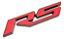 Emblema Rs Gm Chevrolet Camaro Onix Cruze Equinox Traseiro Preto - Imagem 4