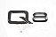 Emblema Audi Q8 E-tron Traseiro Tampa Traseira Original Preto - Imagem 2