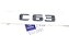 Emblema Traseiro Mercedes-Benz C63 Preto - Imagem 1