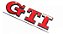 Emblema Volkswagen Gti Polo Gol Golf Mk5 Mk6 Mk7 Preto Vermelho - Imagem 2