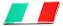 Emblema Bandeira Italia Fiat 500 Uno Fastback Pulse Argo Punto - Imagem 1