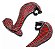 Par Emblemas Ford Shelby Maverick Cobra Gt Mustang Original Vermelha e Preta - Imagem 3