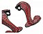 Par Emblemas Ford Shelby Maverick Cobra Gt Mustang Original Vermelha e Preta - Imagem 2