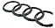 Emblema Tampa Traseira Logo Argolas Audi Nova Q3 Q5 Q7 23cm - Imagem 3