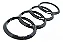 Emblema Tampa Traseira Logo Argolas Audi Nova Q3 Q5 Q7 23cm - Imagem 4