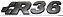Emblema Volkswagen R36 Passat Rline Preto Original - Imagem 1