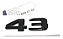 Emblema C43 Mercedes Benz Original Mb Cromado Preto - Imagem 4