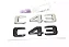 Emblema C43 Mercedes Benz Original Mb Cromado Preto - Imagem 1