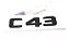 Emblema C43 Mercedes Benz Original Mb Cromado Preto - Imagem 2