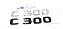 Emblema C300 Mercedes Benz Original Cromado Preto Mb - Imagem 1