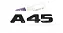 Emblema A45 Mercedes Benz Original Mb Cromado Preto - Imagem 2