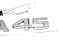 Emblema A45 Mercedes Benz Original Mb Cromado Preto - Imagem 7