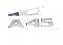 Emblema A45 Mercedes Benz Original Mb Cromado Preto - Imagem 6