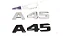 Emblema A45 Mercedes Benz Original Mb Cromado Preto - Imagem 1