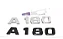 Emblema A180 Mercedes Benz Original Preto Cromado Original - Imagem 1