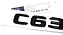 Emblema C63 Mercedes Benz Original Cromado Preto - Imagem 3
