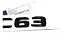 Emblema C63 Mercedes Benz Original Cromado Preto - Imagem 4