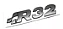 Emblema Volkswagen R32 Golf Original Rline Preto - Imagem 1