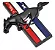Par Emblemas Ford Mustang Lateral 302 Paralamas Shelby Preto - Imagem 4
