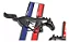 Par Emblemas Ford Mustang Lateral 302 Paralamas Shelby Preto - Imagem 2