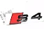 Emblema Audi S4 Traseira Sedan Avant Preto Prata Original - Imagem 2