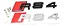 Emblema Audi Rs4 Tampa Traseira Sedan Avant Preto Original 8W9853740 - Imagem 1