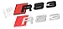 Emblema Audi Rs3 Tampa Traseira Sportback Preto Cromado Original 8V0853740 - Imagem 1