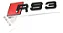 Emblema Audi Rs3 Tampa Traseira Sportback Preto Cromado Original 8V0853740 - Imagem 2