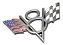 Emblema V8 Ford Chevrolet Dodge Bandeira Usa Estados Unidos - Imagem 2
