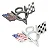 Emblema V8 Ford Chevrolet Dodge Bandeira Usa Estados Unidos - Imagem 1