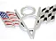 Emblema V8 Ford Chevrolet Dodge Bandeira Usa Estados Unidos - Imagem 9