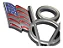 Emblema V8 Ford Chevrolet Dodge Bandeira Usa Estados Unidos - Imagem 3