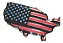 Emblema Bandeira Usa Gm Ford Mustang Corvette Dodge Camaro - Imagem 3
