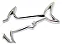 Emblema Tubarão Shark Traseira Carro Sport Tuning Prateado - Imagem 2
