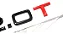 Emblema Audi 2.0t A3 A4 A5 Tampa Traseira Original Preto T Vermelho - Imagem 2
