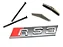 Emblema Da Grade Audi Rs3 A3 Sportback Sedan Cromado - Imagem 1