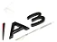 Emblema Audi Novo A3 Tampa Traseira Original Preto - Imagem 5
