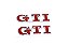 Emblema Volkswagen Gti Gol Golf Vermelho - Imagem 1