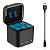Carregador Triplo Para Bateria Gopro Hero 9 10 11 12 Telesin - Imagem 1