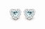 BRINCO CORAÇÃO DIAMOND AQUAMARINE - Imagem 2