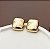 BRINCO QUADRADO RETANGULAR DOURADO 2/1,7CM - Imagem 2